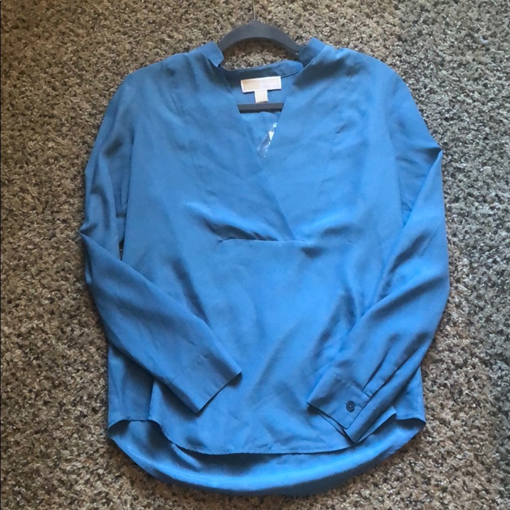 Michael Kors blue blouse
